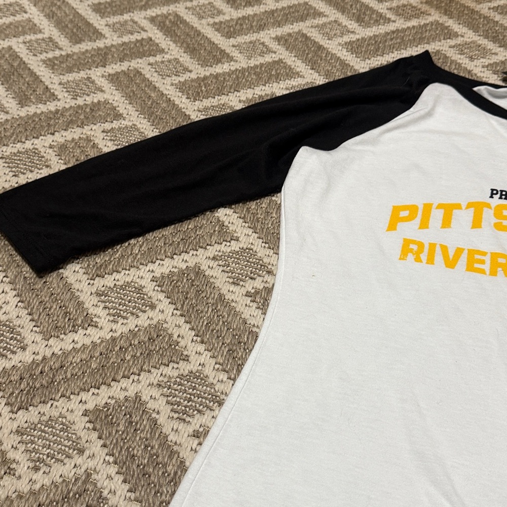 District Black and White Pittsburgh Riverhounds Raglan Tee - Picture 4 of 4